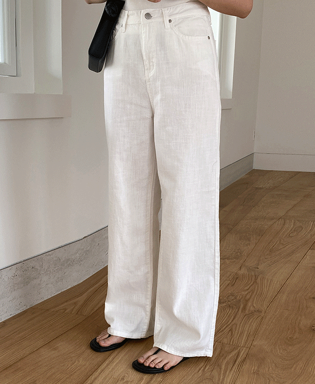 비커 썸머 화이트 팬츠