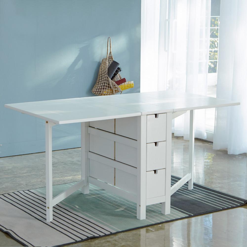 [중고] 리퍼상품 윙즈 확장형 접이식 원목식탁 테이블 4colors