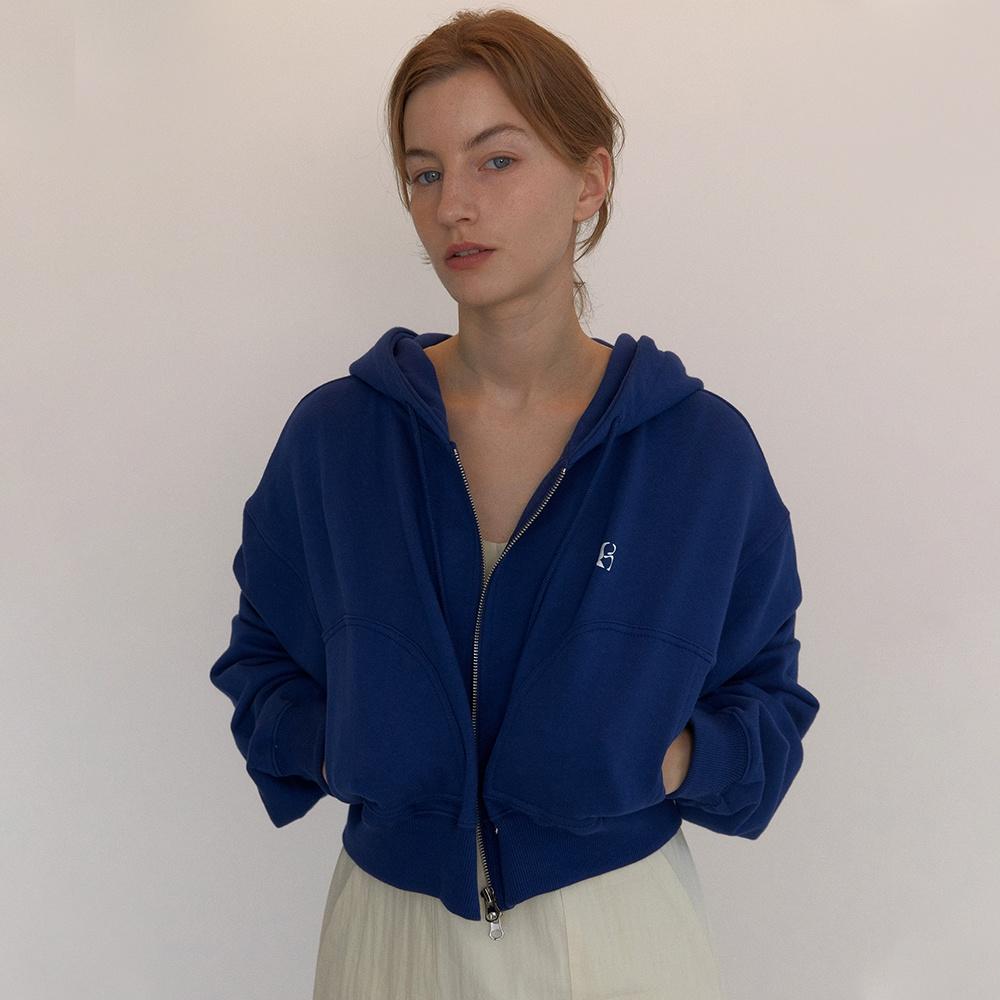 B logo cropped hood zip-up (2color)