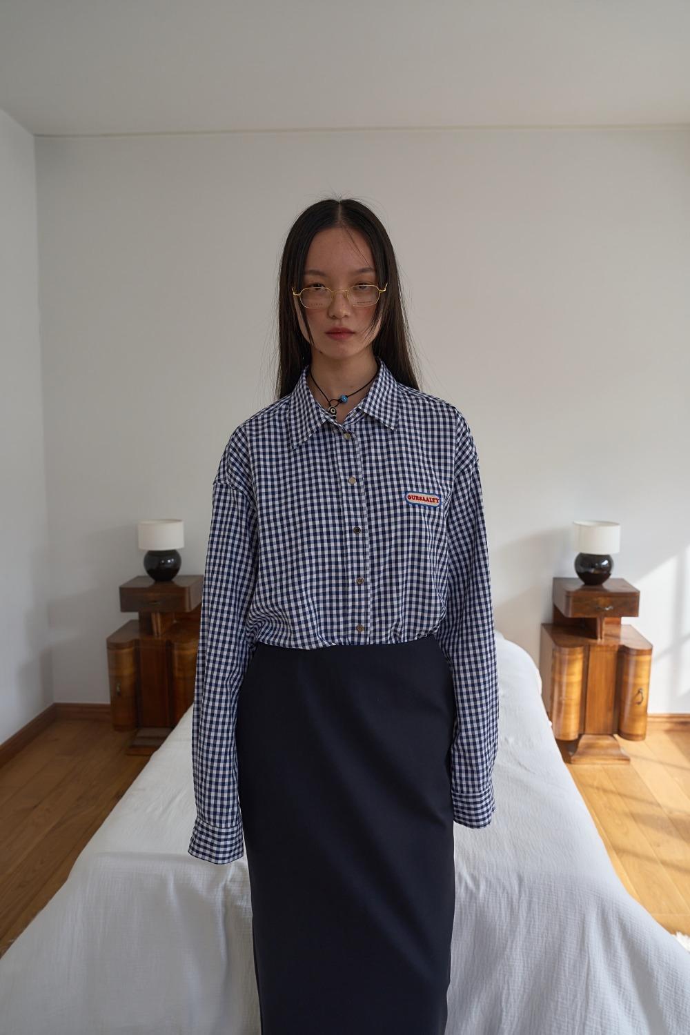 Our Symbol Check Shirts / Navy