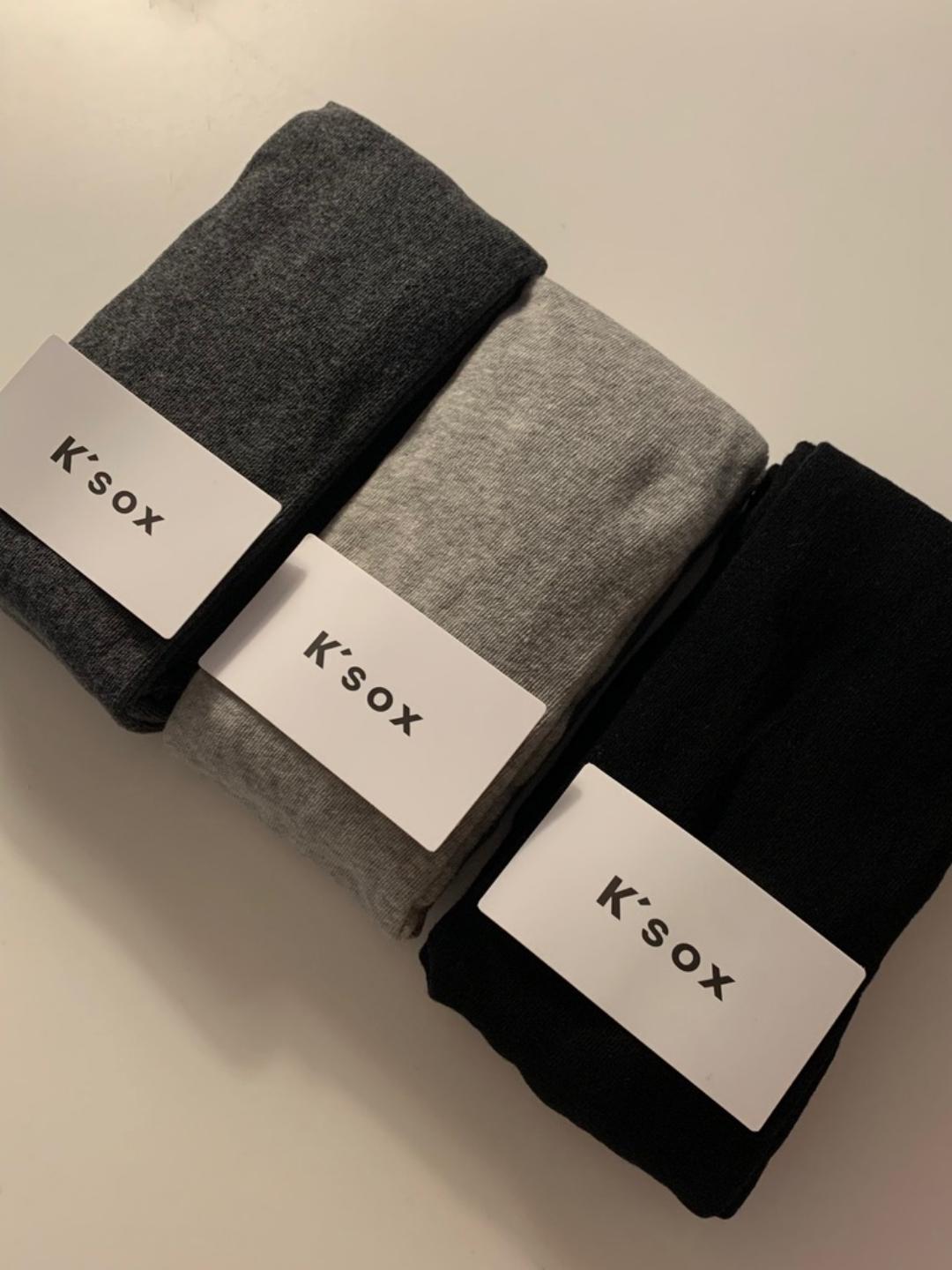 르라니 [당일] 케이싹 ksox 유발 면 타이즈 차콜, 그레이, 블랙 스타킹 (3color)