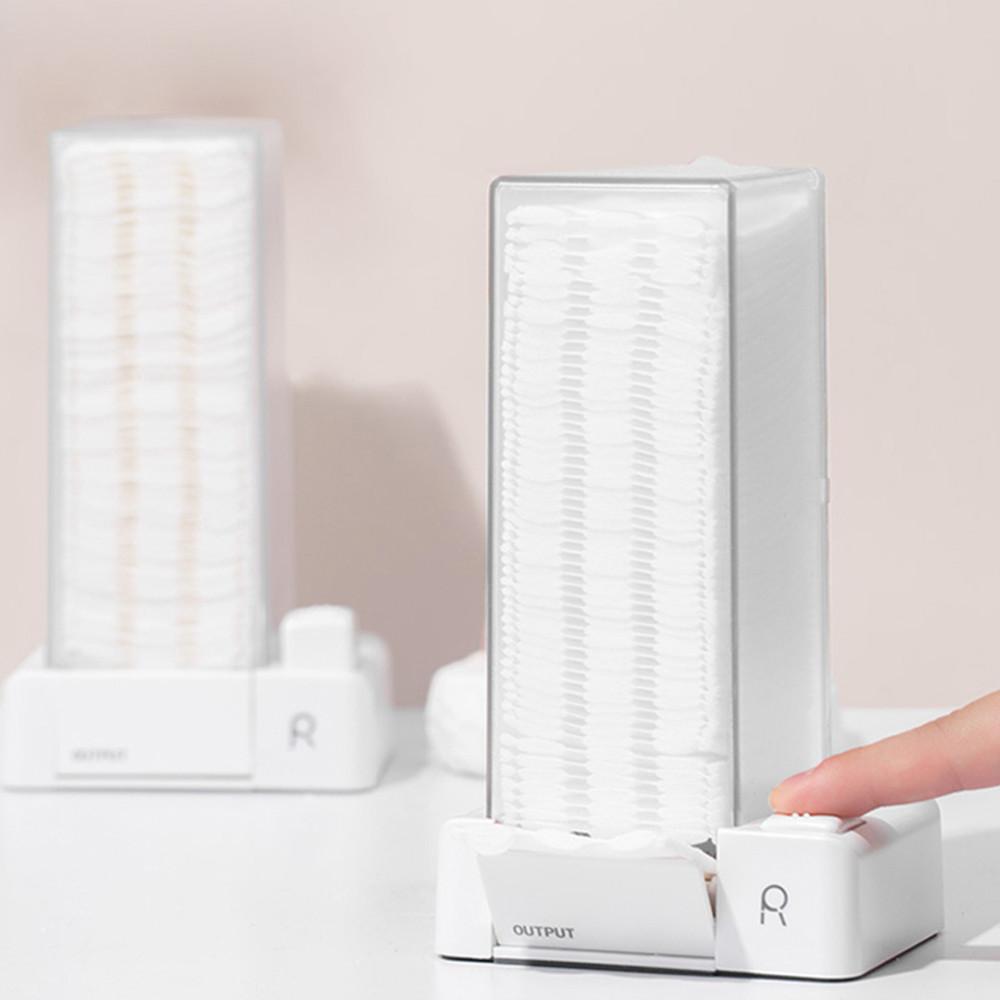 원터치 화장솜 디스펜서 편리한 버튼식 보관함