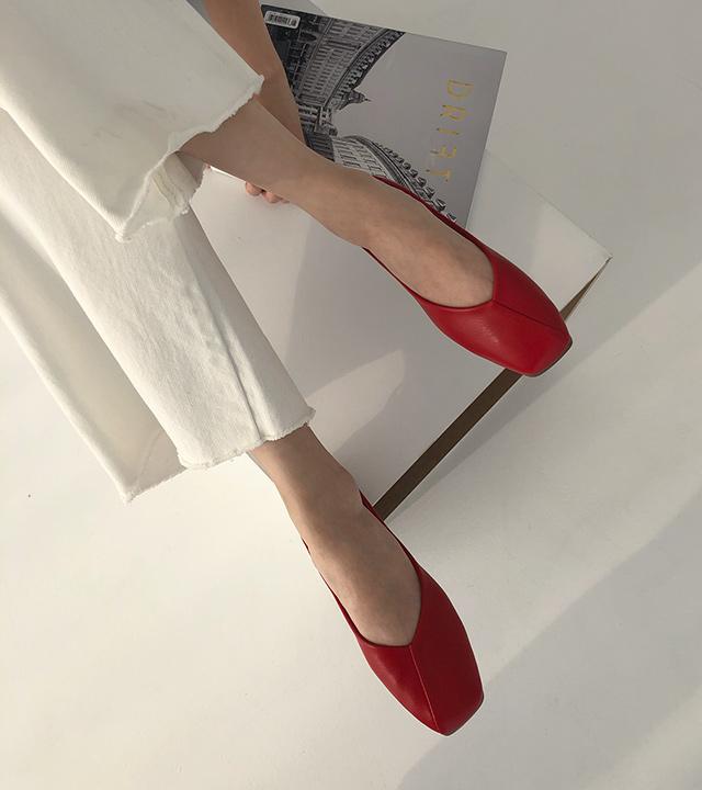 꼼꼼구두 [하객룩/올드머니룩]말랑 프롬 스퀘어 플랫슈즈(1.5cm) CL3723