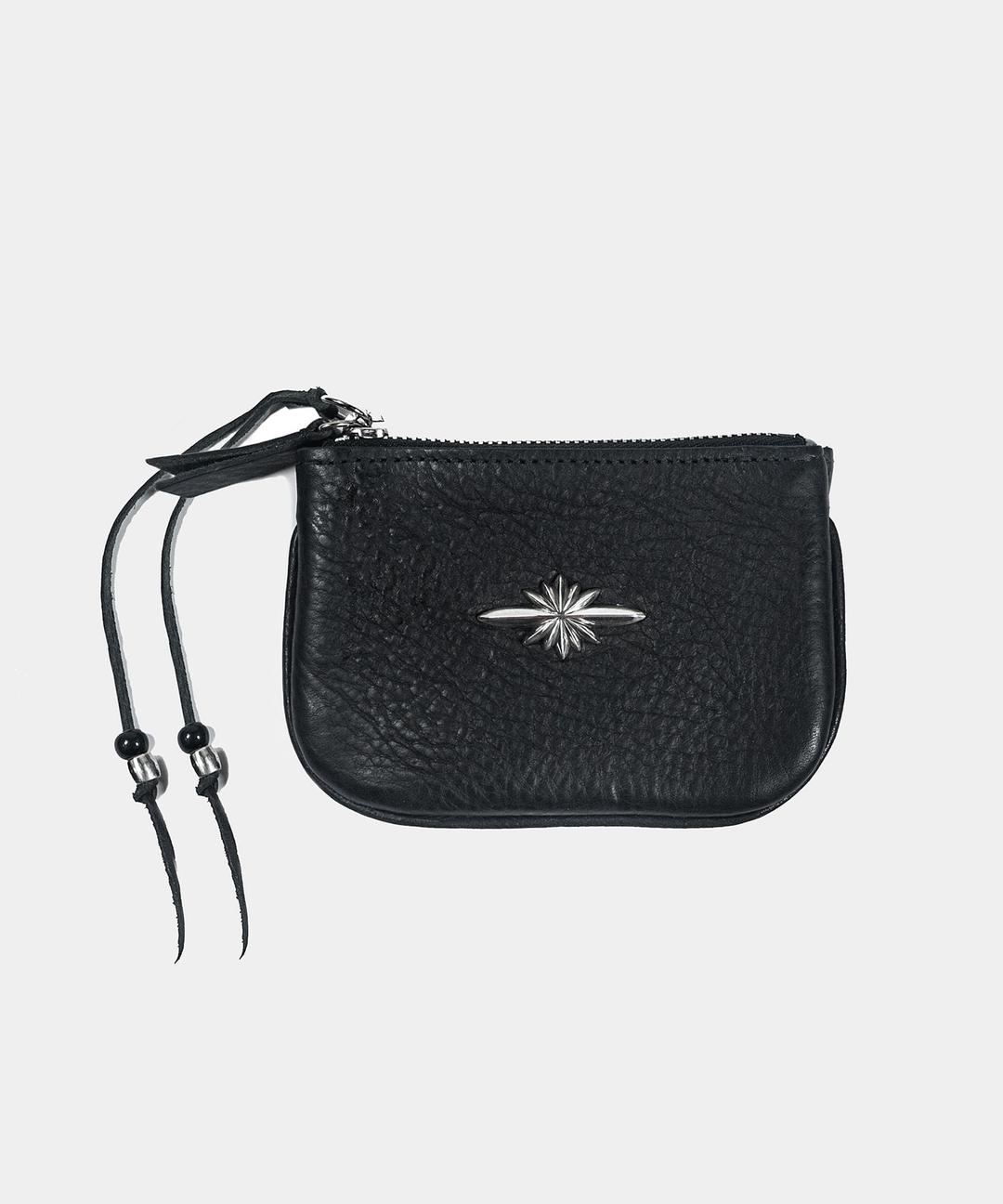 Star concho&beads card wallet (black)