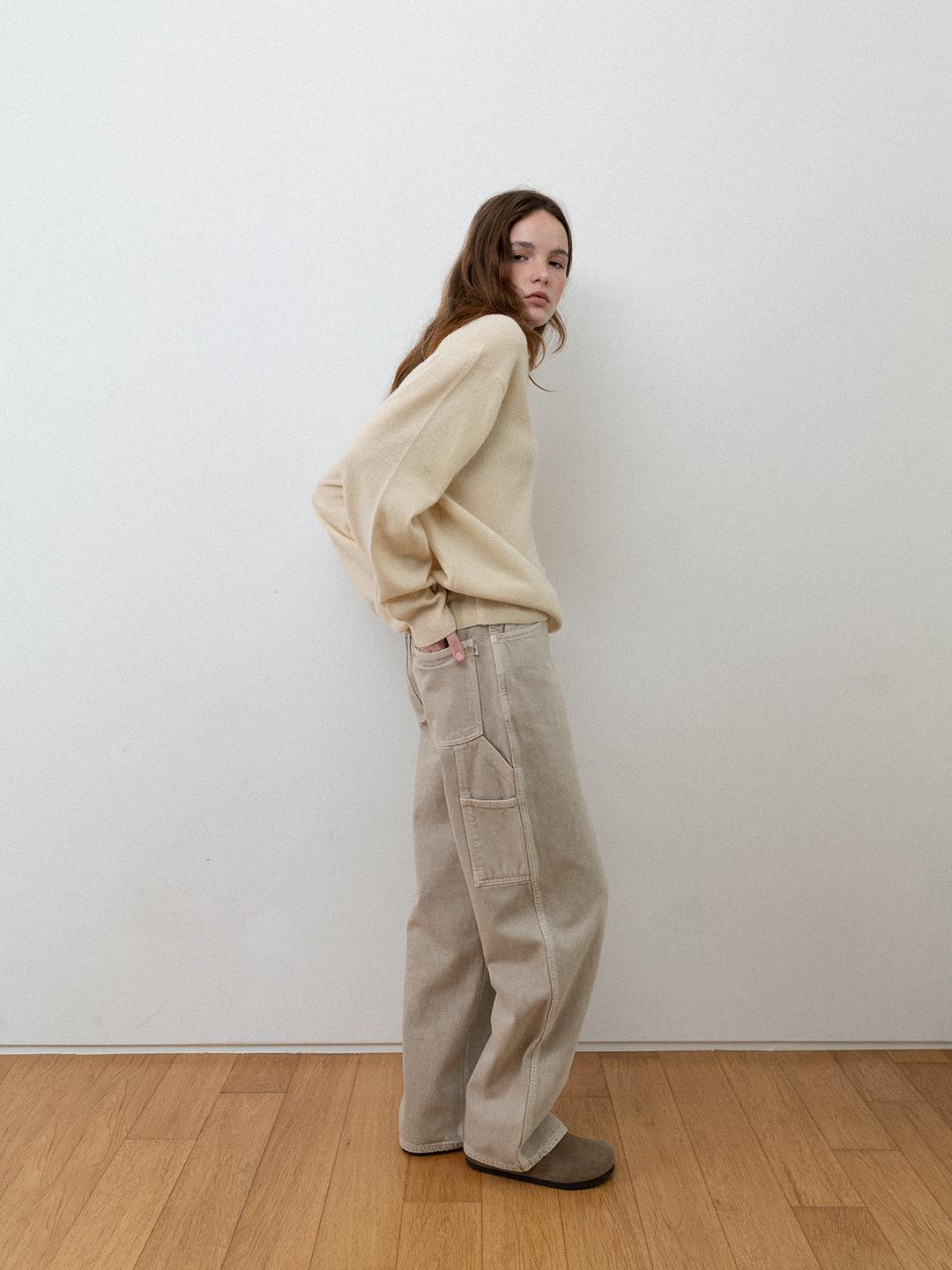 [11/7 예약배송] Carpenter dyeing jean_beige