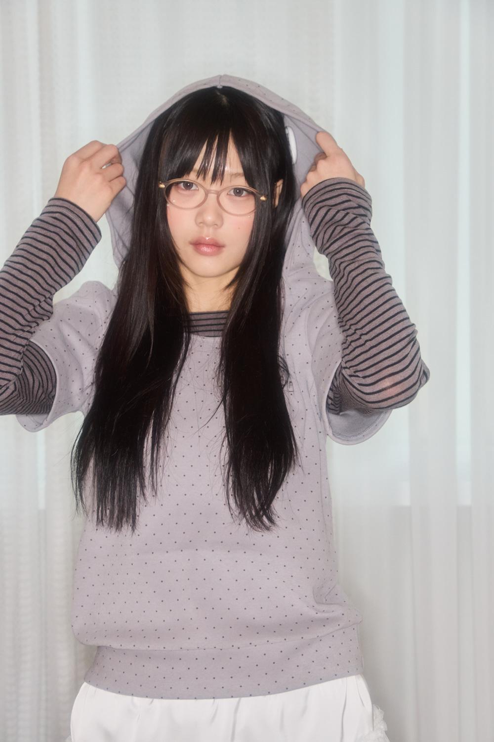 NEW COOKIE LAYERED HOODIE TOP (BLUE)