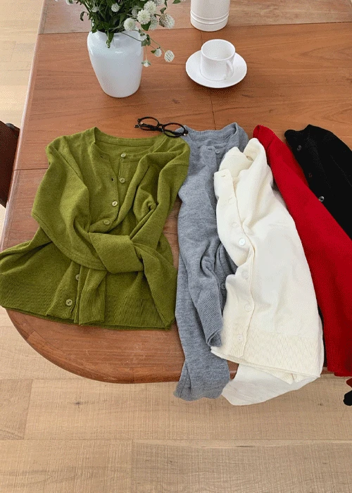 [기획] 캐나 라운드 니트 가디건 (5 color)