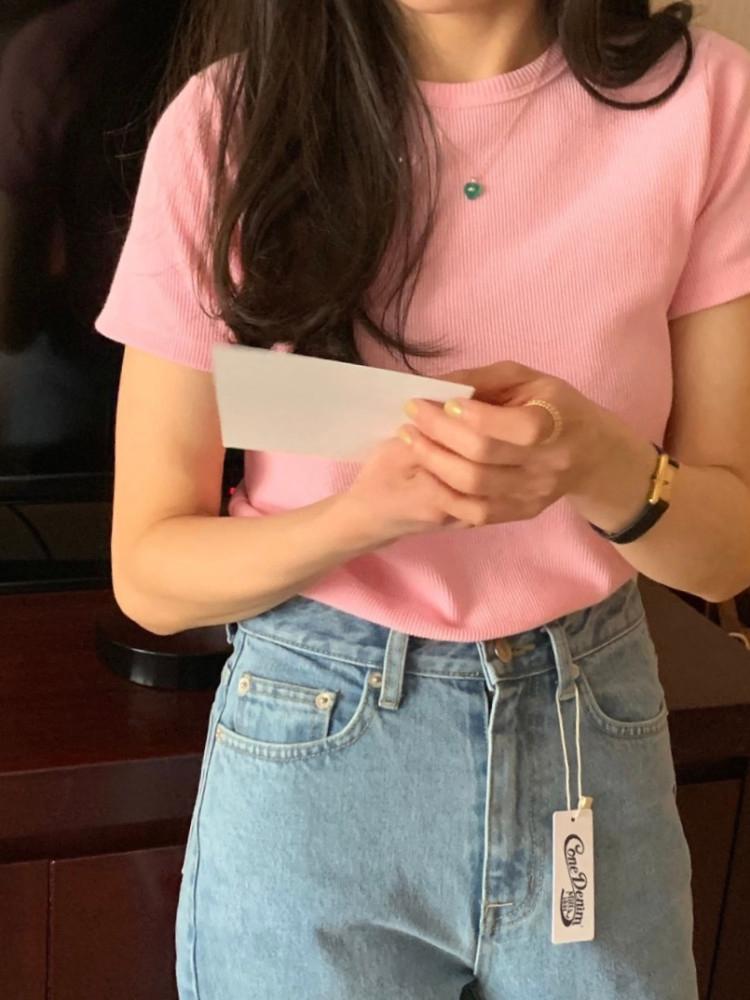 [MUNIATE] 네이비당일/ 80 레이라이 와플 반팔 티셔츠