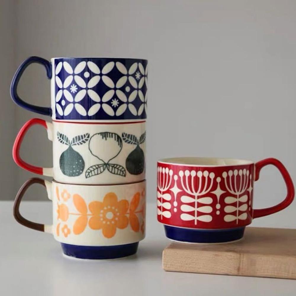 소소소소 레트로 패턴 머그잔 머그컵