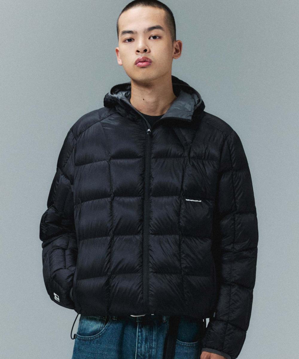 스퀘어 퀼팅 다운 자켓_BLACK