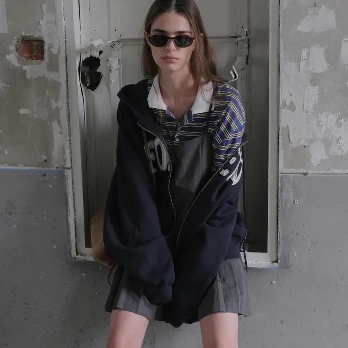 [10th] Washing day hoody zip-up - navy