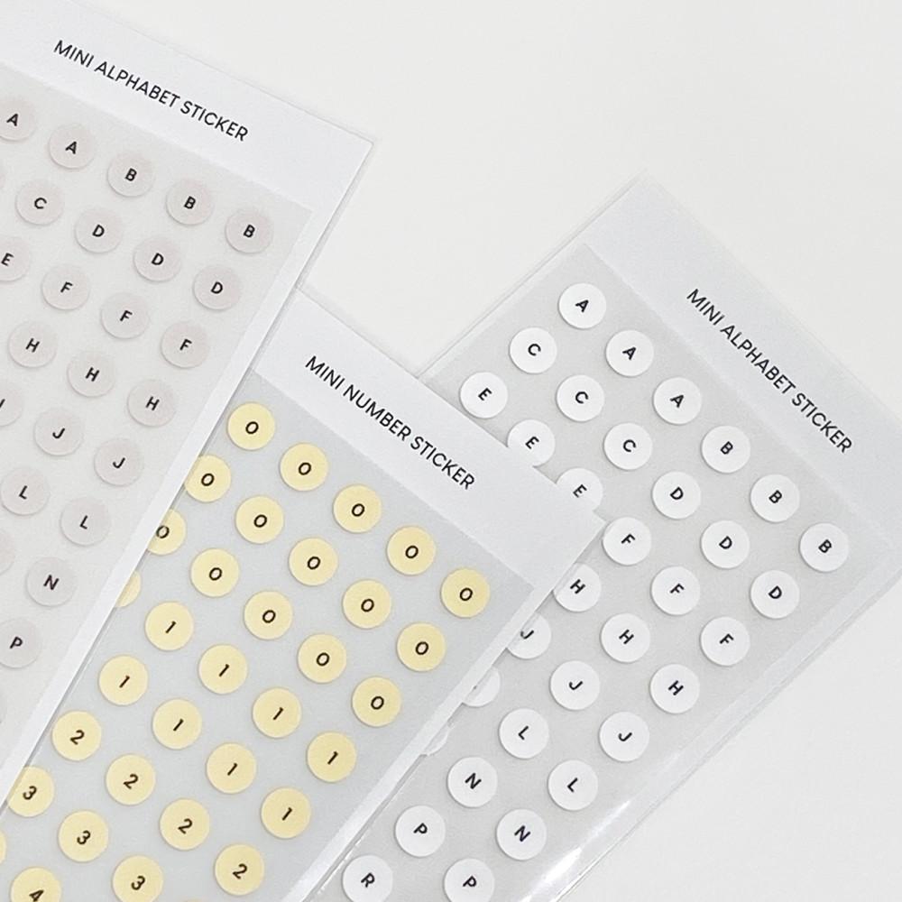 [mini alphabet / number sticker] 미니 알파벳 / 넘버 스티커