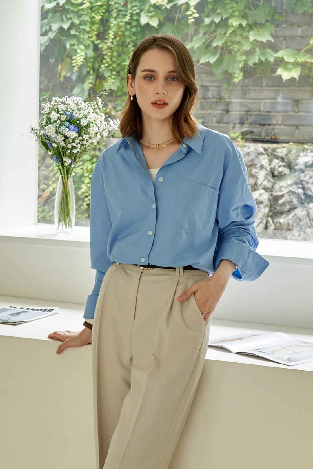 Aile Over-fit classic Shirts (Sora)