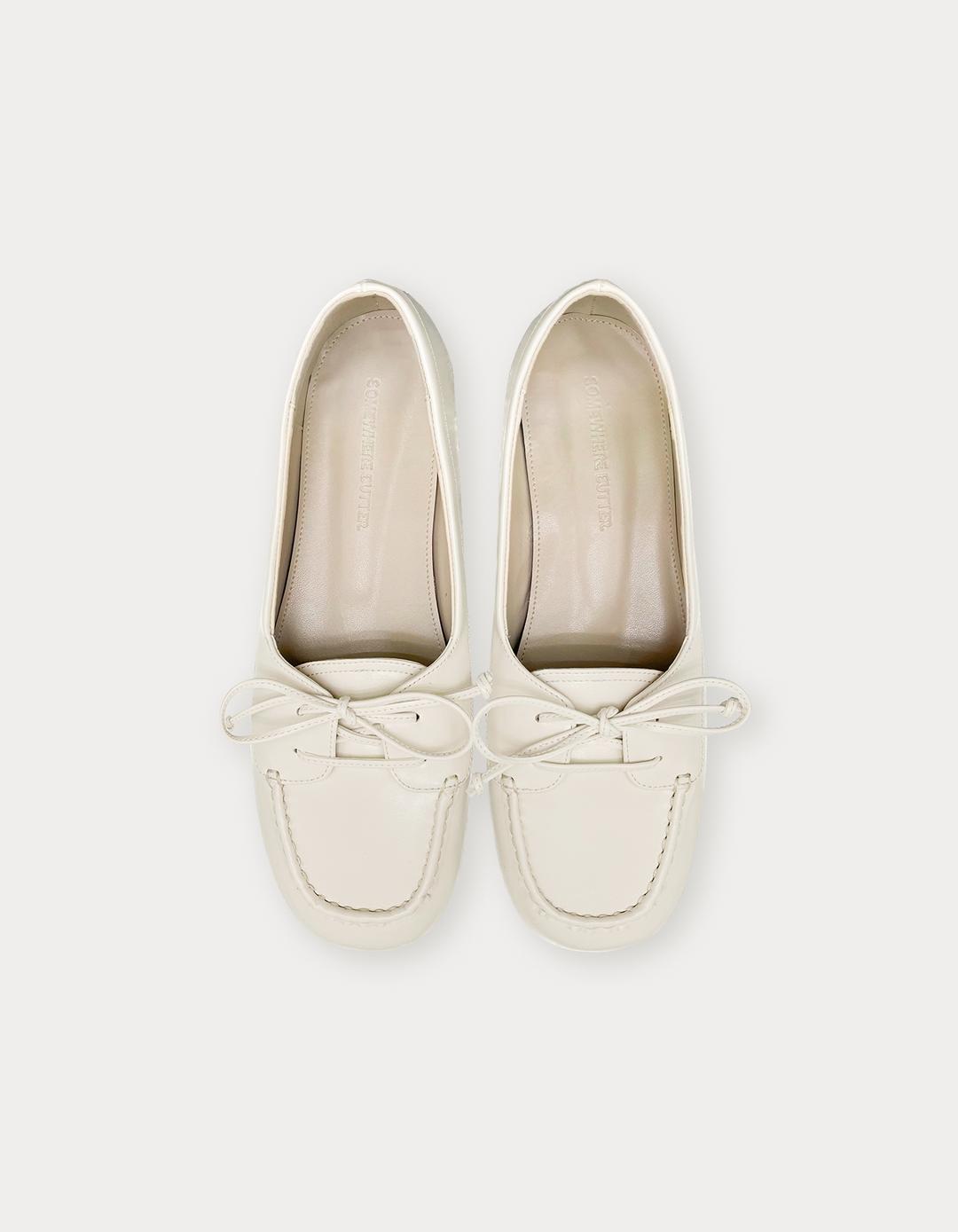 4th / 4.4 출고 Leather Mocha Shoes - Ivory