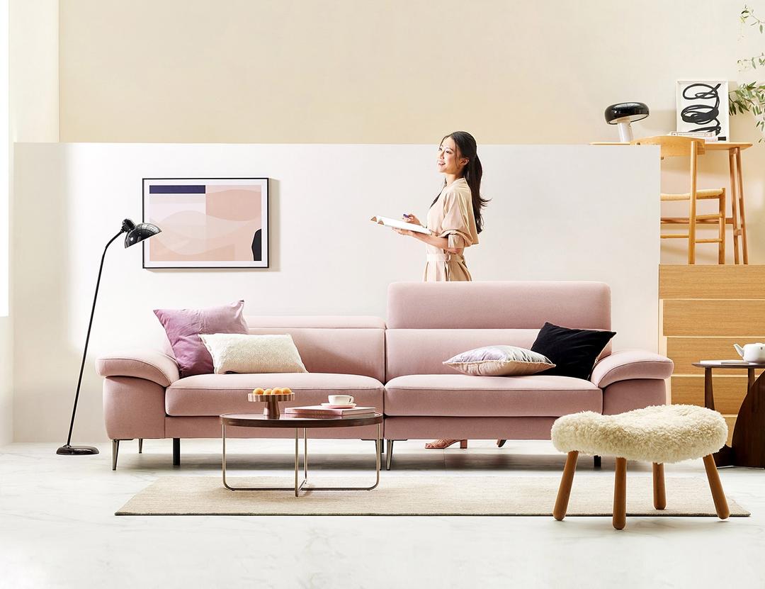 [단 하나뿐인 패브릭] 루이나 3.5인 기능성 메리위브 패브릭 소파