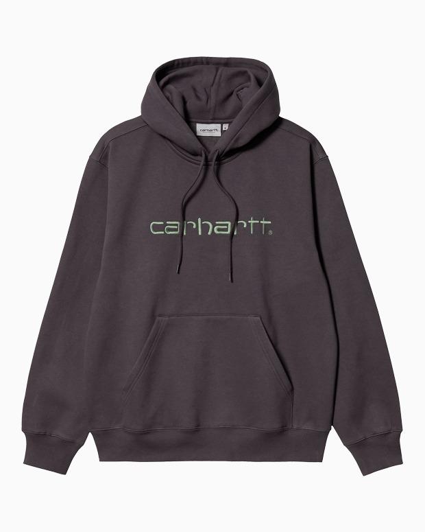 칼하트WIP 후드티 HOODED CARHARTT SWEATSHIRT (Artichoke/Misty Sage)