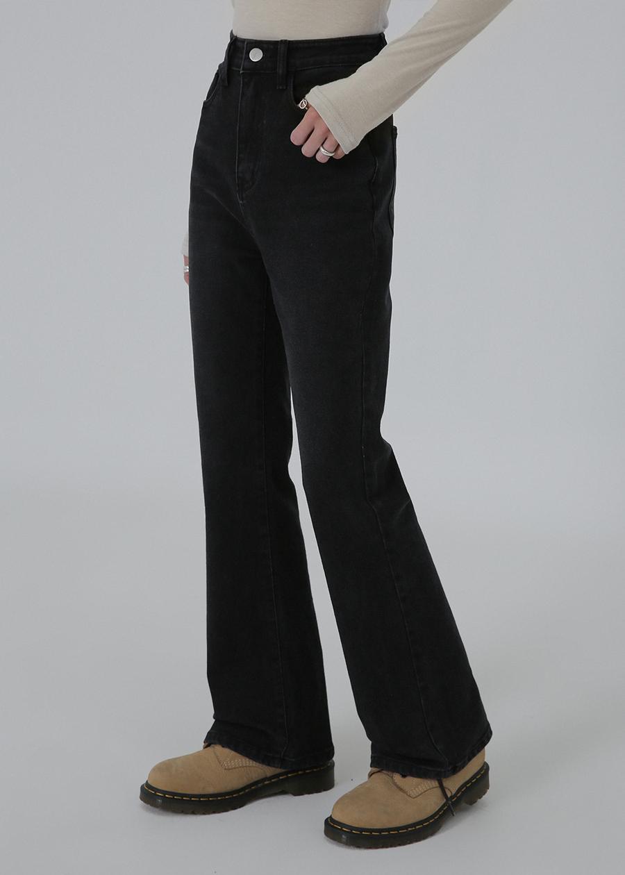 블랙업 [3만장판매] [B-DENIM] SLIM BOOTS-CUT 001 - BLACK