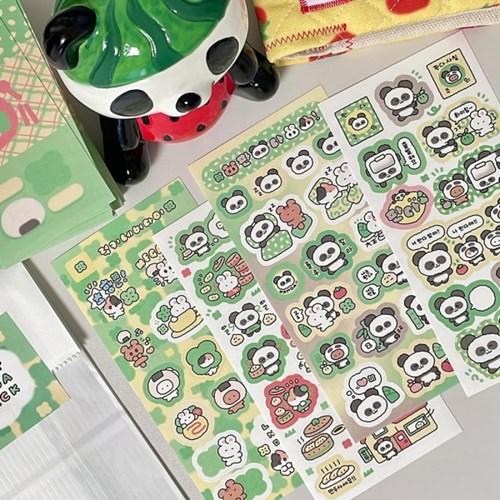 윤구 행운의 판다 스티커 4종