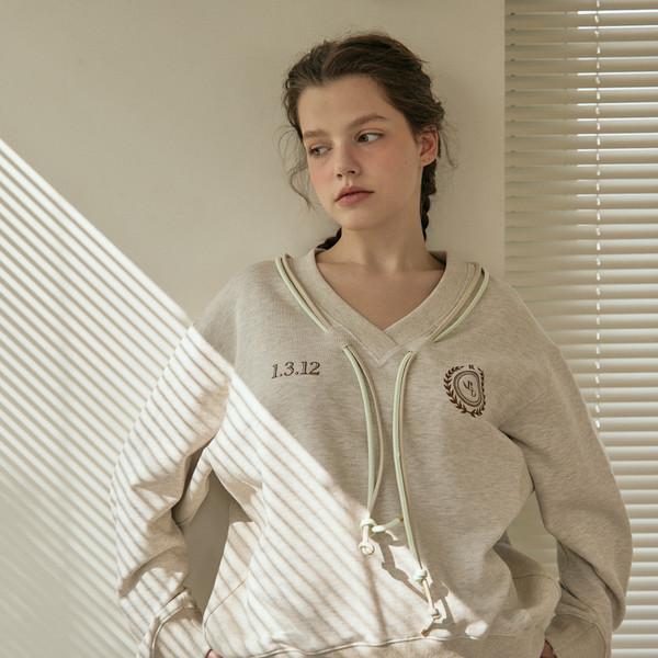 예약발송 09.18 [IYNK] V-NECK SWEAT SHIRTS (OATMEAL)