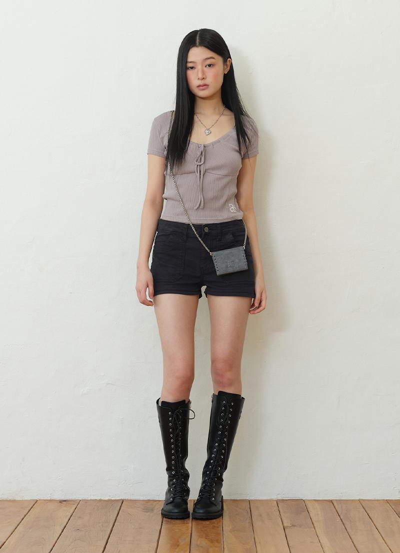 SAND LOW SHORT PANTS / DARK NAVY
