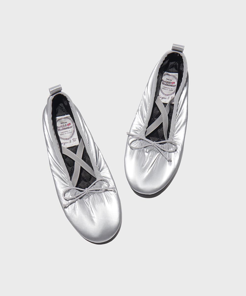 [NEW 10% | 10.10 이내 출고] SCRUNCH PADDING FLAT - SILVER