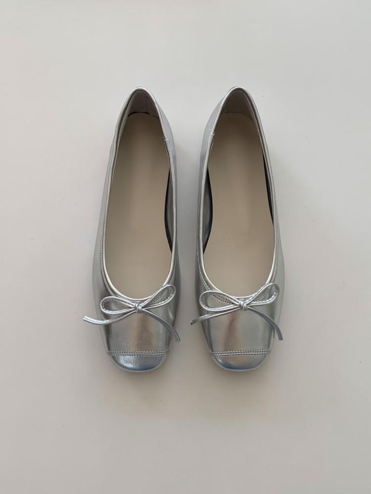 [르벤] 리본 플랫 (2color)