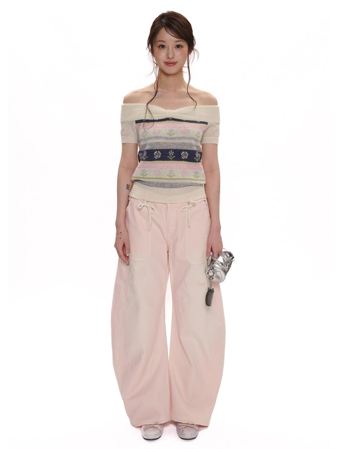 MOROMORO2 Grape Pink Scimitar Pants