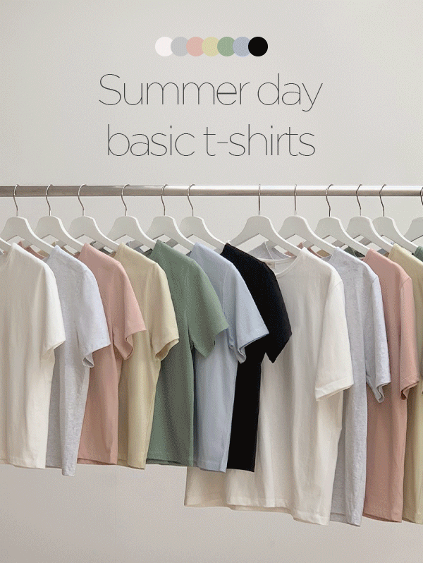 [💡감사할인연장 10%] #SLOWMADE. 솔트 클린 반팔티셔츠 (스탠다드핏/루즈핏) - 7 color (프리오더: 10~15일 소요) 반팔크롭티/여름반팔/여름티셔츠