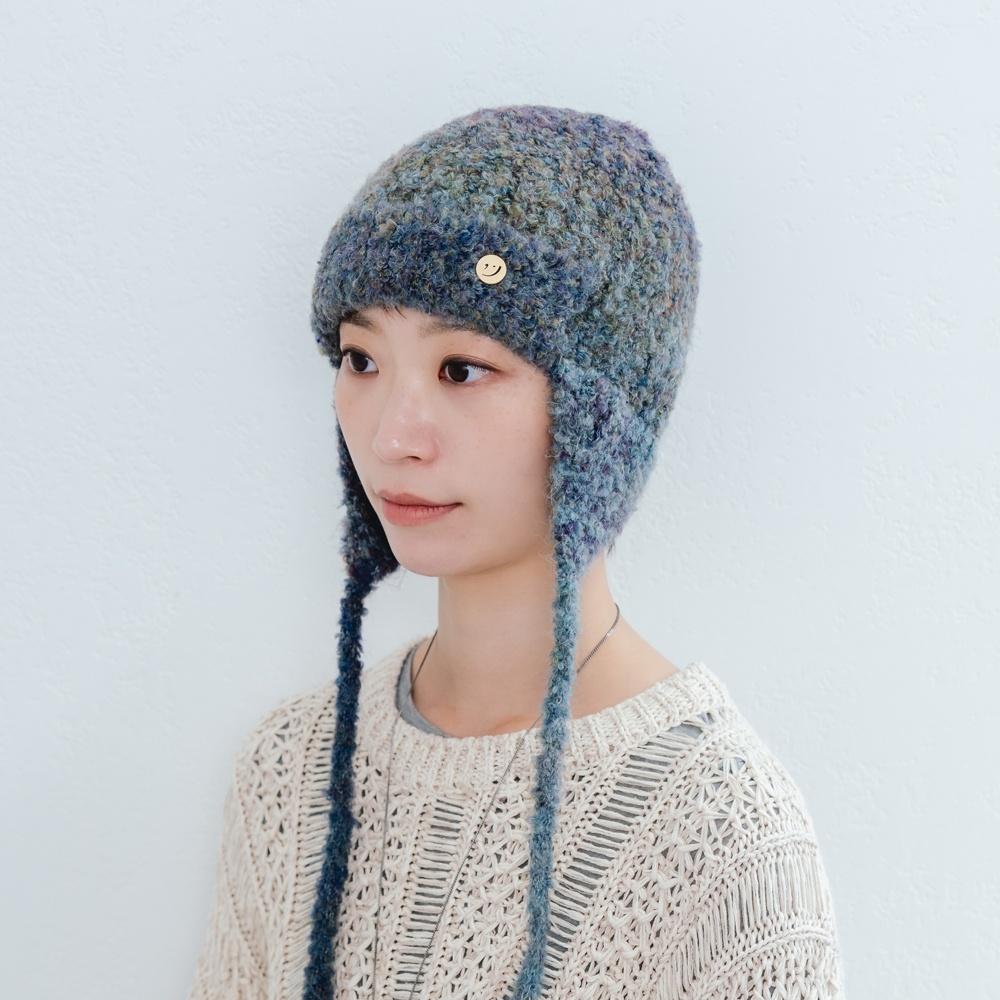 HATPPY G.R earflpa knit beanie 햇피 이어플랩 그라데이션 니트 비니