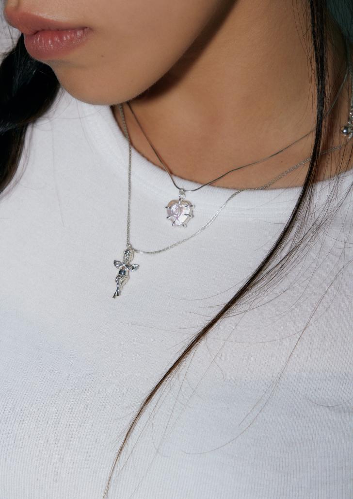 clasp heart necklace