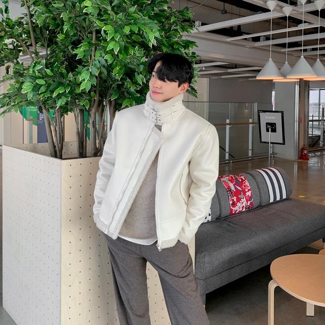 솔리드 벨크로 무스탕(2color)