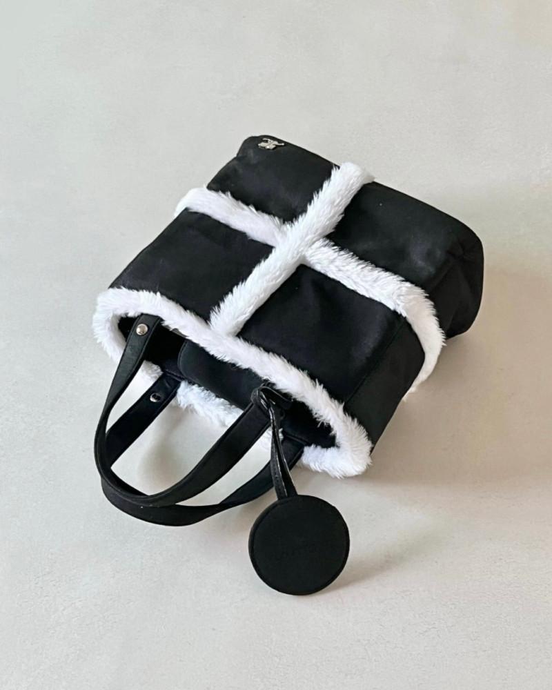 fur trimmed tote bag COURREGES
