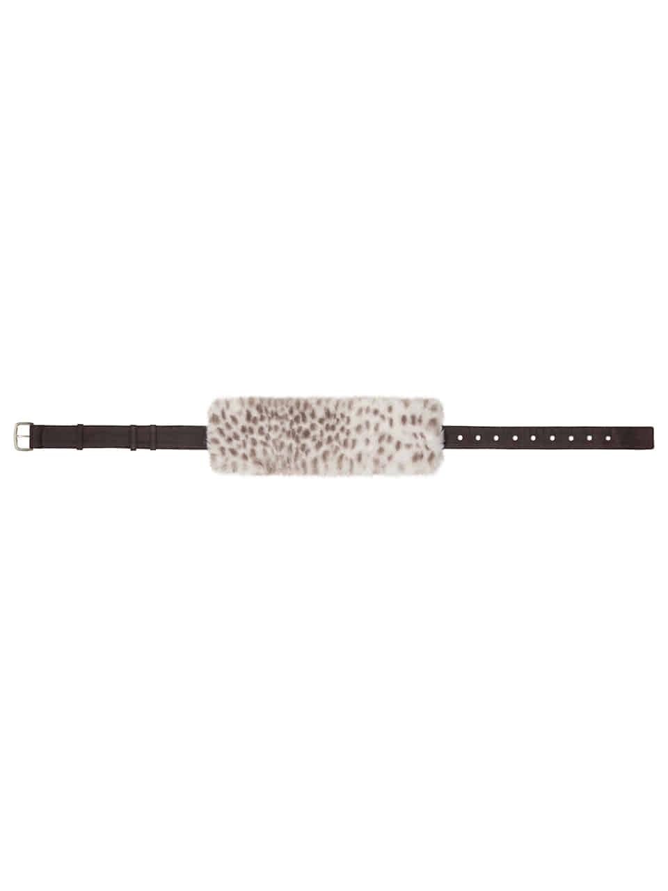 EV FUR BELT(BROWN)