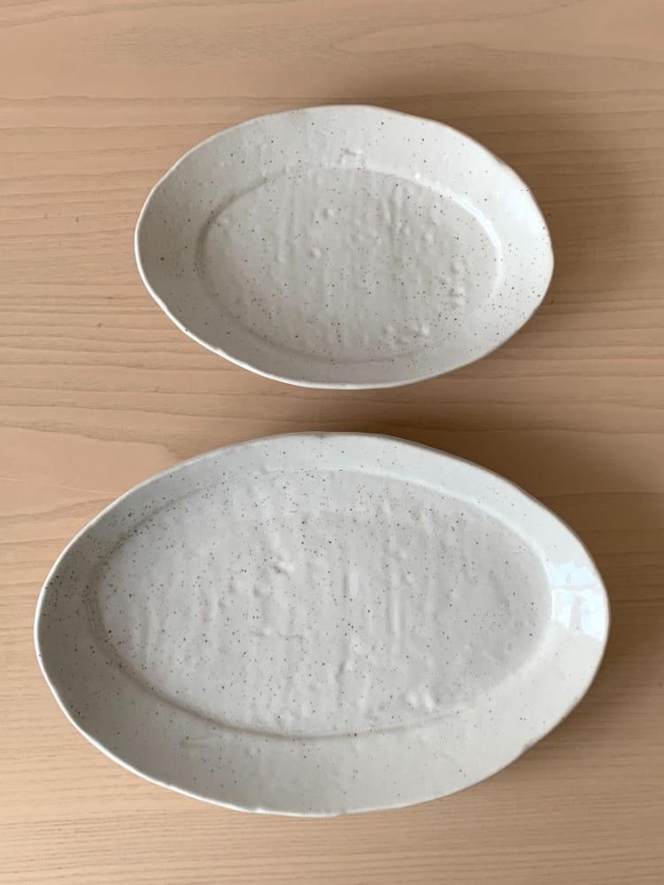 비정형 타원(M) 플레이트 파스타 접시 디저트 그릇 도자기 그릇 선물 일본 그릇