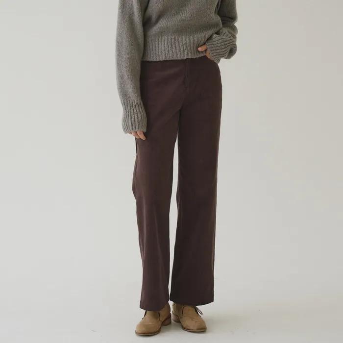[예약배송] 코듀로이 스트레이트 팬츠_Brown