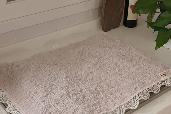 주름 레이스 인덕션 전자렌지 커버 매트 체크