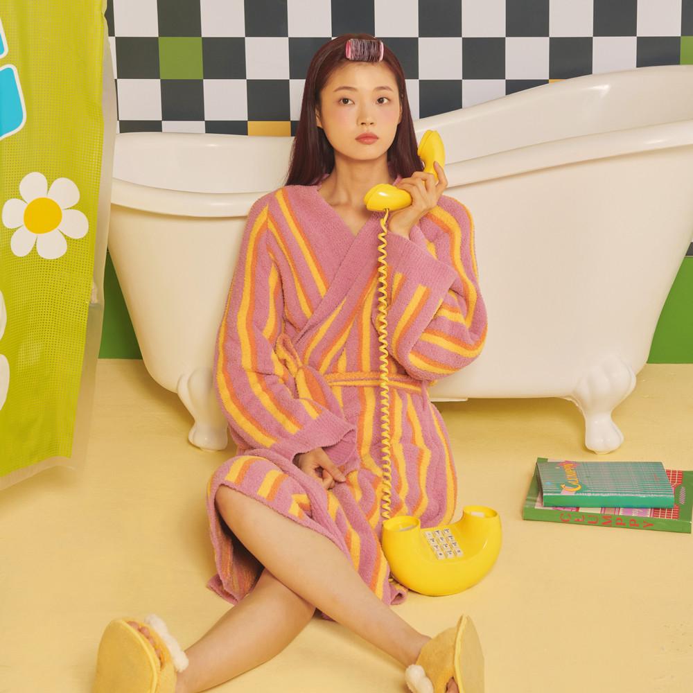 [기은세,ITZY류진,이해리 착용]라운지 로브 홈웨어 샤워가운 - Smile We Love