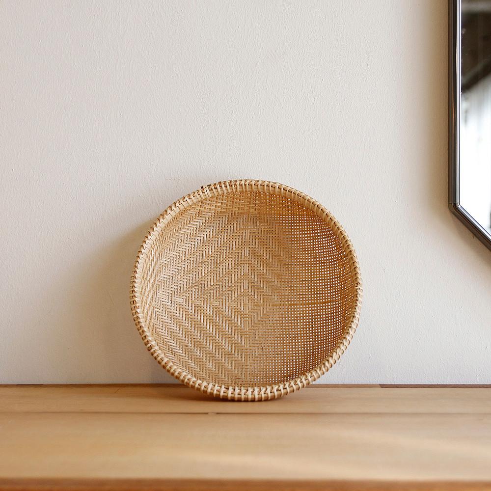 대나무 원형 바구니 채반형 23cm