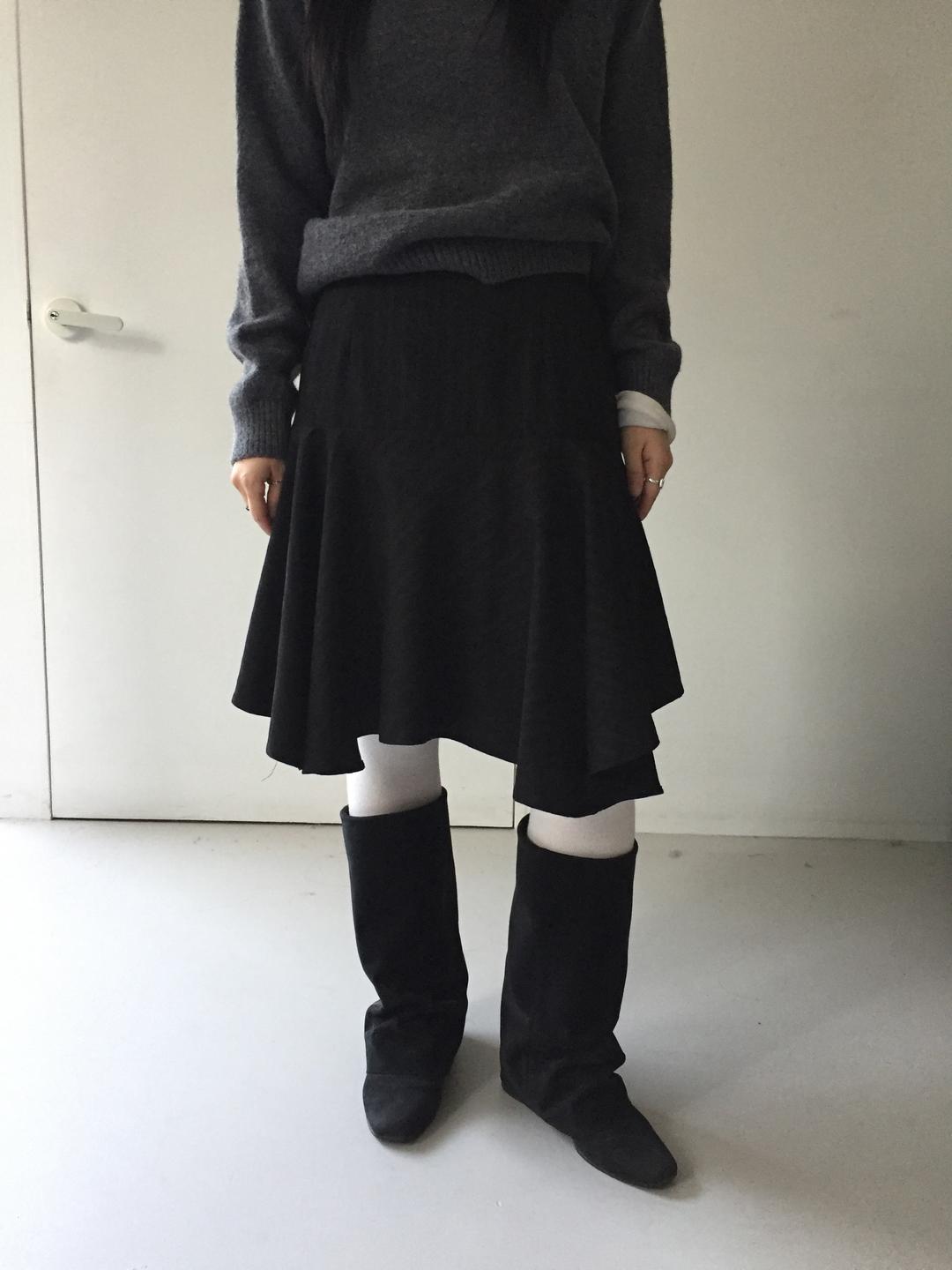 suede stripe skirt (2c)