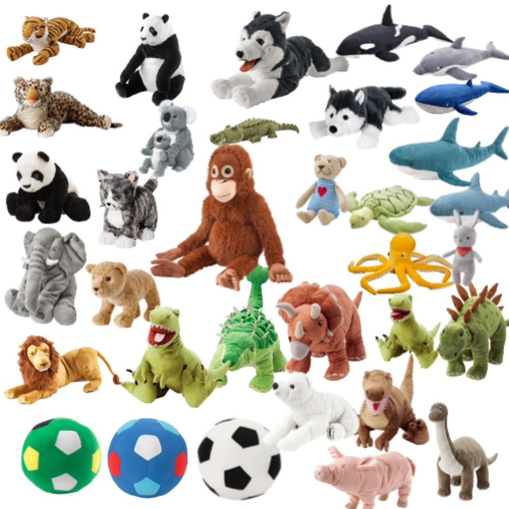 이케아 애착인형 모음 원숭이 오랑우탄 바다 상어 고래 고양이 코알라 허스키 팬더 공룡 사자 문어