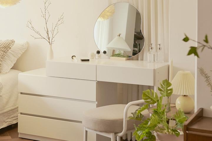 [5%쿠폰][거울 증정이벤트] 시에라 확장형 콘솔서랍장 입식 1000 화장대