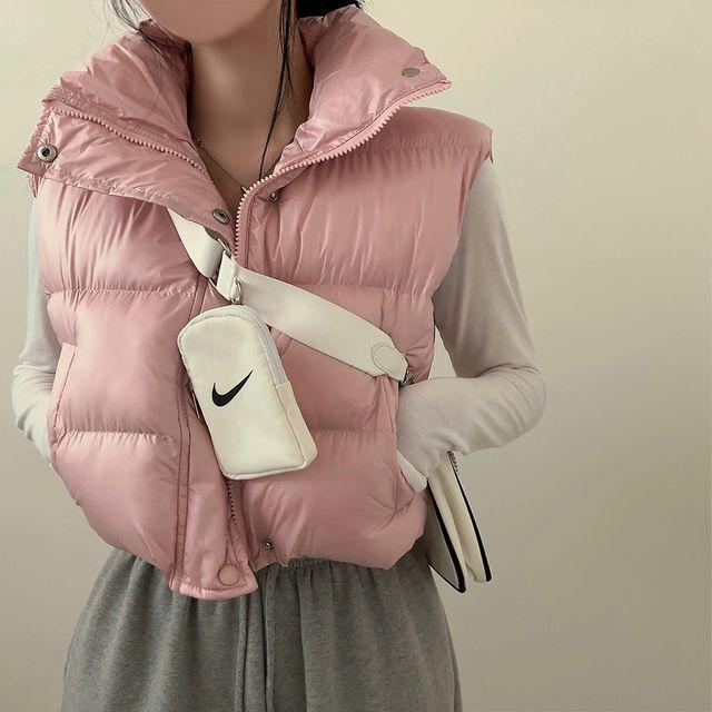 [스트릿/웰론빵빵!] 슈크 숏 미니 패딩 조끼_피치모어