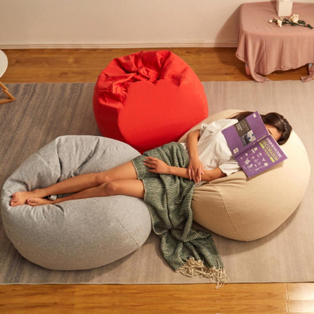 저렴한 1인용 빈백 소파 북유럽 패브릭 쇼파 미니빈백 콩주머니 좌식의자 풋스툴