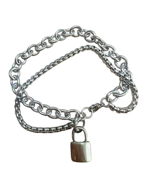 Layered Chain Surgical Steel Bracelet ((steel))