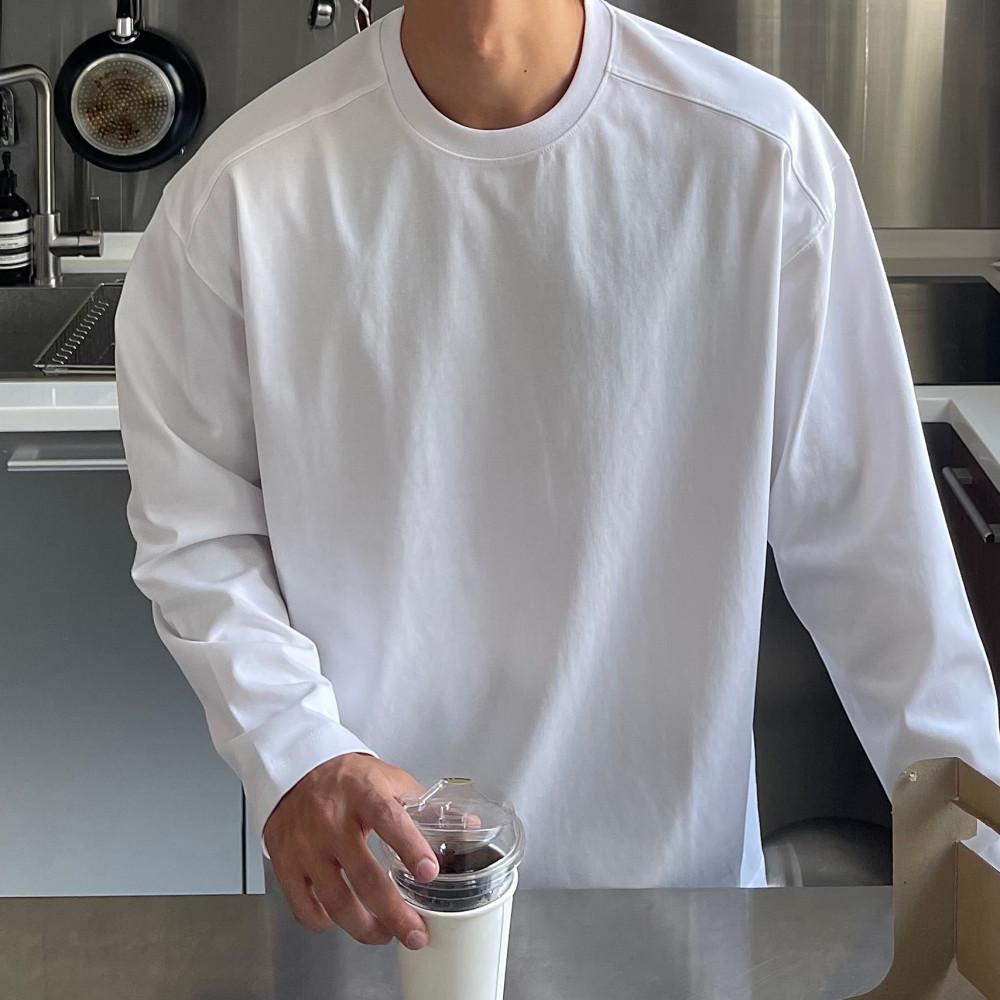 1+1 절개 오버핏 긴팔티 (2color)