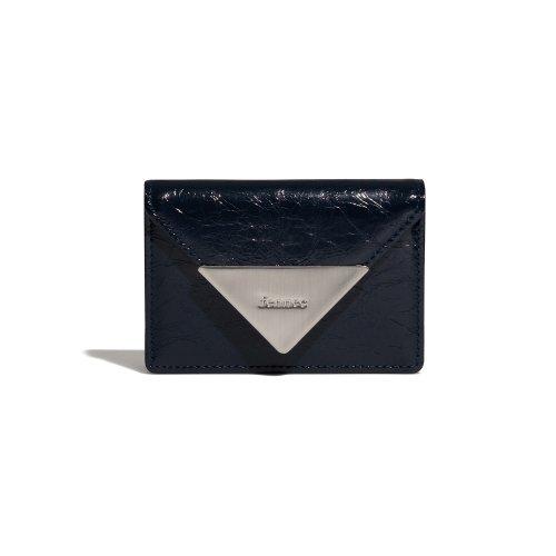 CRINKLE TRIANGLE ACCORDION POCKET - NAVY