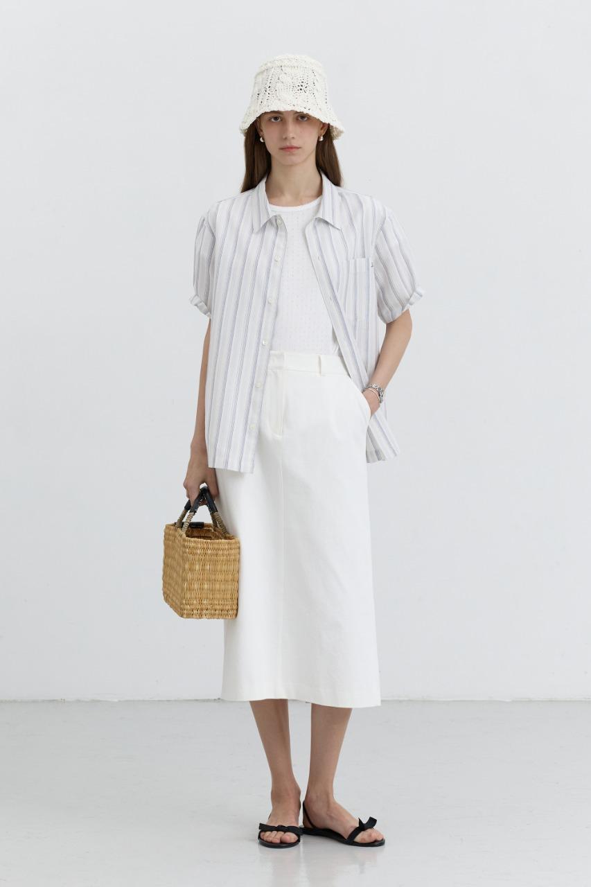 UNISEX CLASSIC HOLIDAY SHIRT SKY BLUE STRIPE