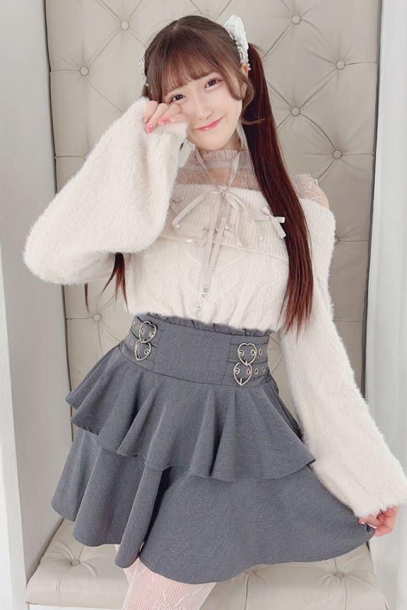 【MA*RS】リボン＆パールケーブルオフショルニット - ピンク size-F-Ma*rs WebStore by LiLimPark