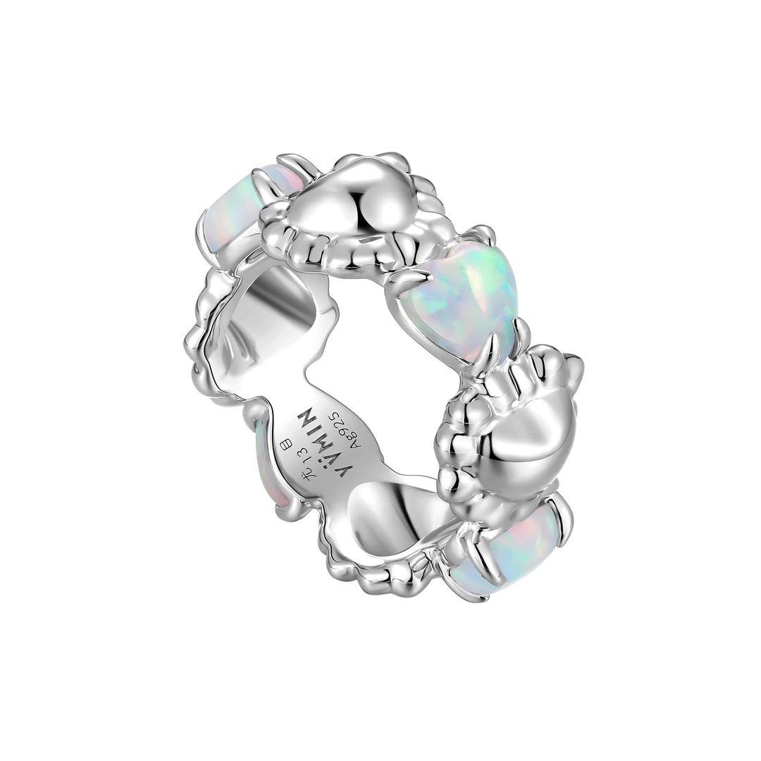 Tasty / Opal Heart Shape Ring - Opal / 15