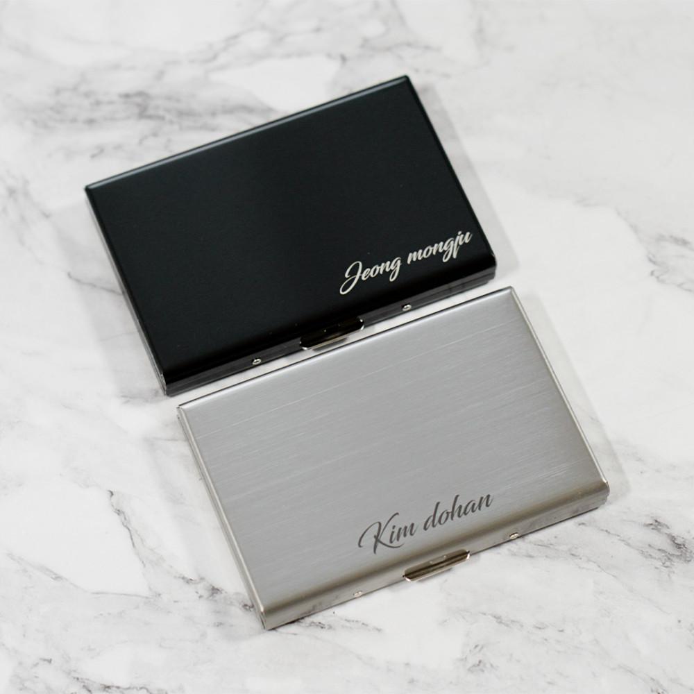 카드지갑 메탈지갑 명함 미니 심플 오토 슬라이드 무료각인